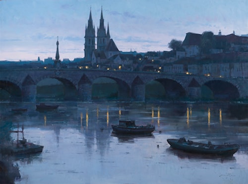 First Evening Lights of the Loire Valley